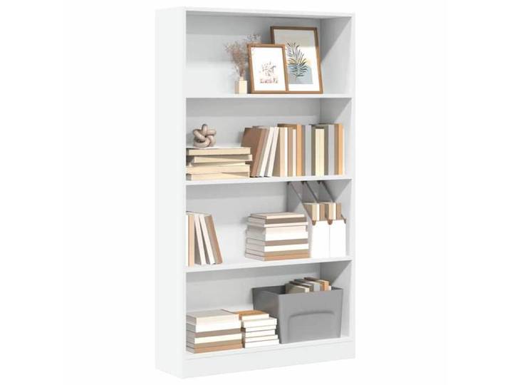 Bibliothèque en Bois - Blanc - Bibliothèque blanc 80x24x143 cm - Bois d'ingénierie - Étagère Salon mdt71k