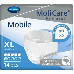 MoliCare Premium Mobile, 6 Tropfen, Gr.XL, Hüftumfang 130 - 170 cm 14 St