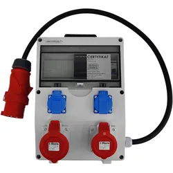 Baustromverteiler ECO-S Stromverteiler 32A 16A 2x230V Schuko Bals mit Kabel Doktorvolt DV-0083-D