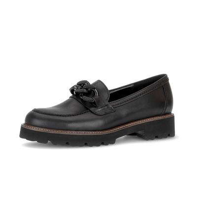 Loafer GABOR "Loafer", Damen, Gr. 40, schwarz, Schuhe Loafer
