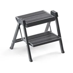Hailo Klappleiter 4410001 Stepfix 3.Generation 2stufig schiefergrau Trittleiter