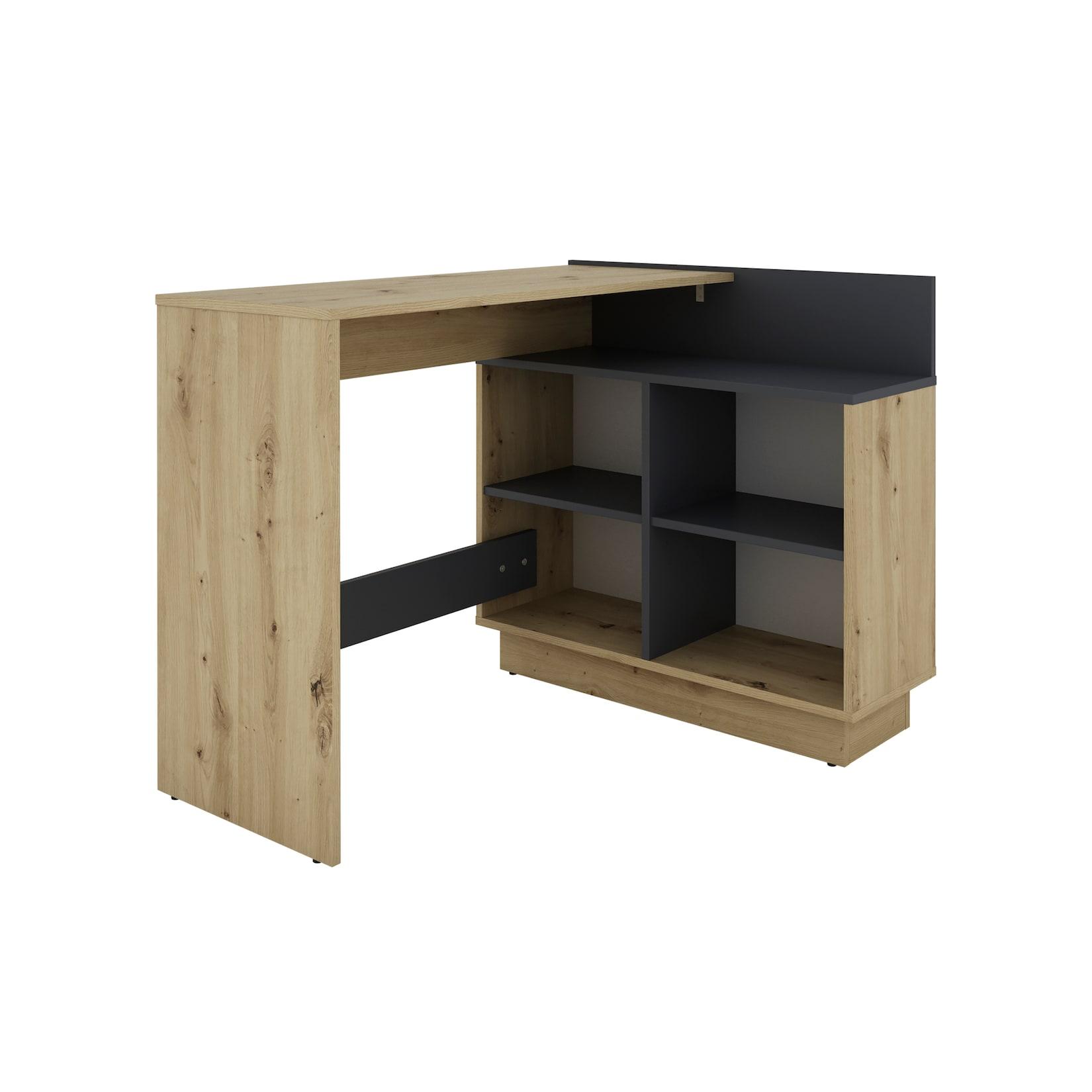 byLIVING Schreibtisch BERNI, 102 cm, Artisan/graphit, links u. rechts montierbar