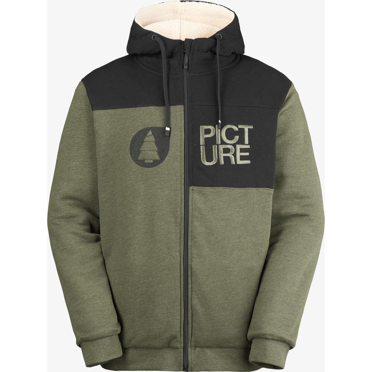 Picture Basement Plush Zip Hoodie leaf melange (A) S MSW0517AGrape Leaf MelangeS
