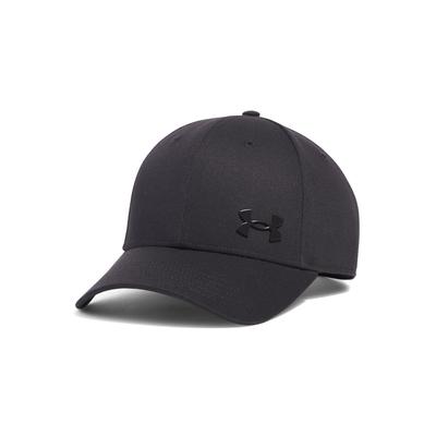 Baseball Cap UNDER ARMOUR "M ESSENTIAL LOW METAL ADJ", Herren, schwarz,, silber, Obermaterial: 100% Baumwolle, Caps, mit Sonnenschutzfaktor UPF 50+, aus Baumwolle