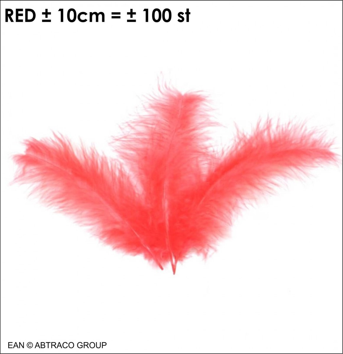 Abtraco Import Rode Pluimen - 100 stuks - 10 cm