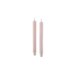 HOME STORY LED Stabkerze  2er Set   ¦ rot ¦ Paraffin,Kunststoff ¦ Maße (cm): H: 20  Ø: 2.2