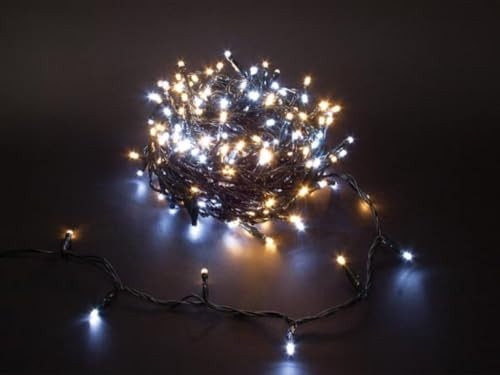 Light Creations Duolight LED-verlichting met 300 leds, wit en warmwit, 20 m, groene kabel, 24 V
