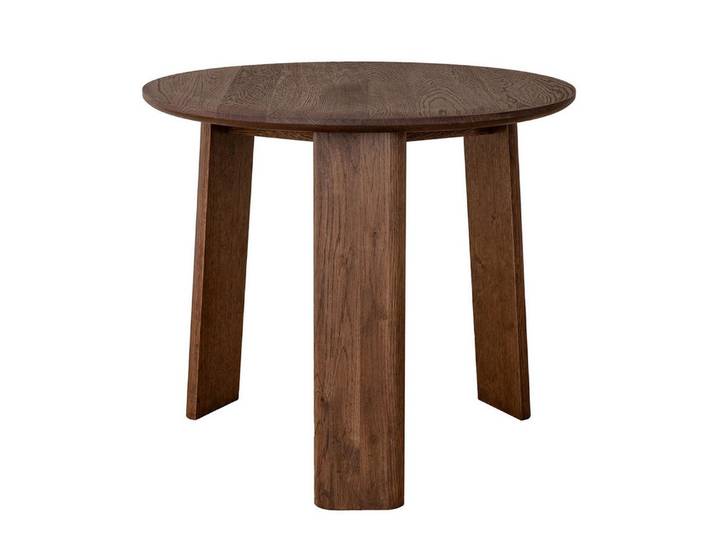 Feldmann-Wohnen Couchtisch Monti (runde Tischplatte, 1-St., Massivholz, geölte Oberfläche), Massivholz geölt / 51x51x44cm / Eiche Tabak