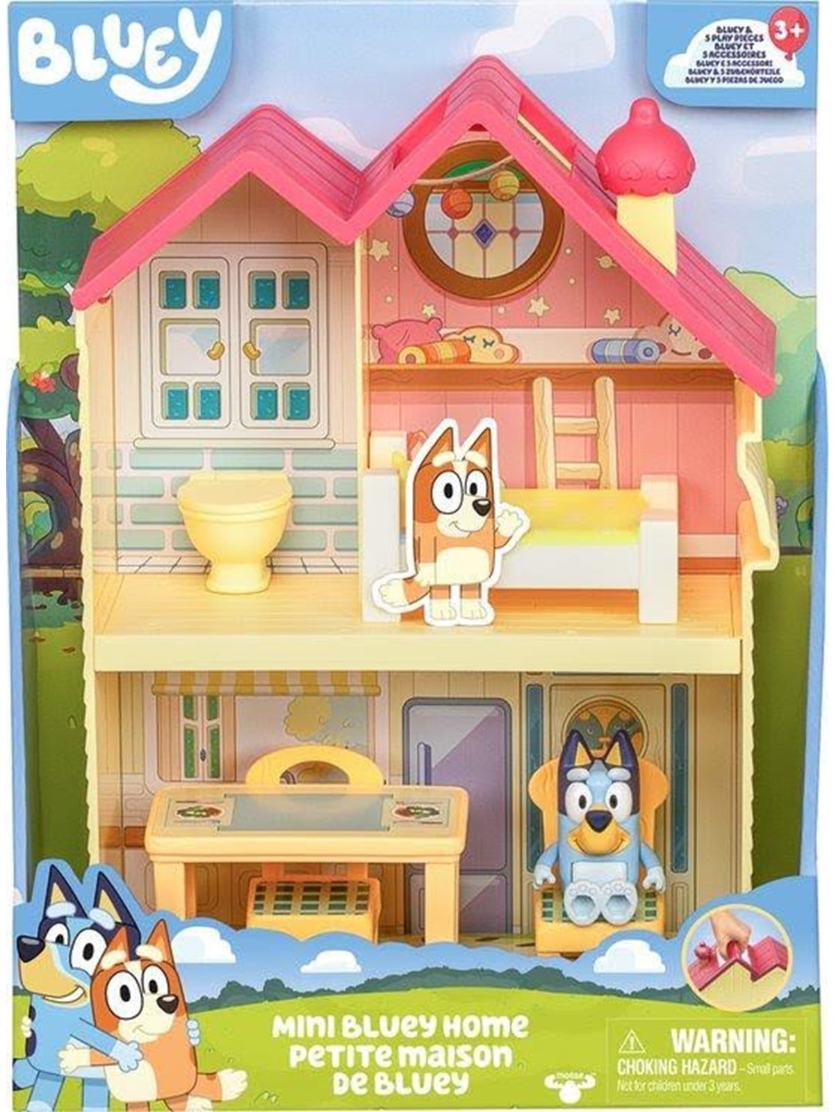 Moose Toys Bluey Mini Playhouse with Furniture and Figure