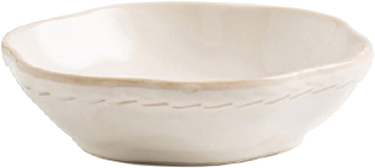 Wit Keramische Schaal Sieradenhouder Decoratie B: 11 cm, D: 10,5 cm