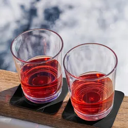 Silwy Tritan-Magnetgläser mit Untersetzer 2er Set  (250 ml) Rot