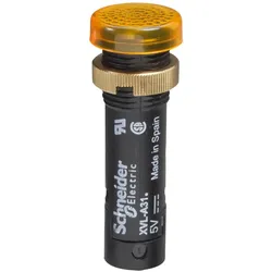Schneider Electric XVLA325 Leuchtmelder, Harmony XVL, 12mm, gelb, geschützte LED, 12V DC, Gewindeanschluss