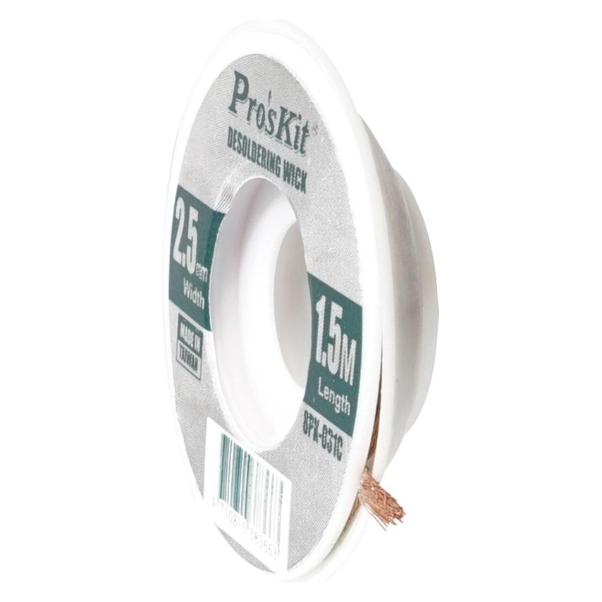 Pro'sKit Entlötband - 2,5 mm x 1,5 m - Kupfergeflecht (Entlötlitze) (32709340)