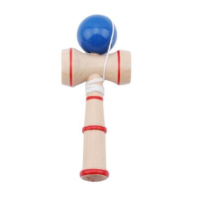 Classic Wooden Kendama Skill Toy With Extra String Red Beginner Juggling Cup Game blue