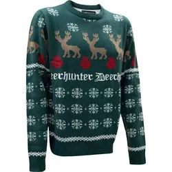 Deerhunter Weihnachtspullover Unisex (Green Check), Green Check, 2XL