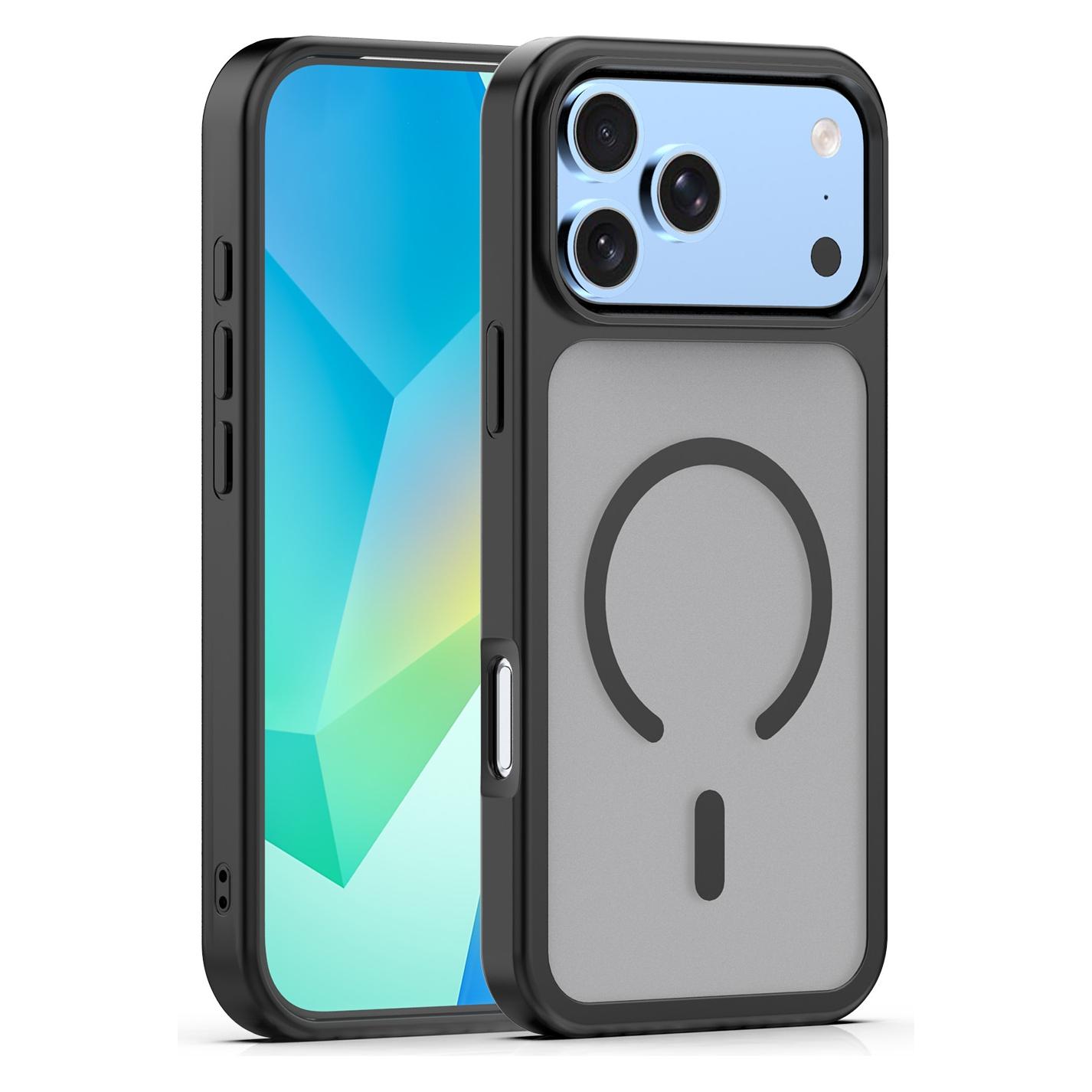 OEM Mag Matt-Hülle für iPhone 17 Pro Max 6,9" / 18 Pro Max 6,9" schwarz mit grossem Loch (Apple iPhone 17 Pro Max, Apple iPhone 18 Pro Max) (77174772)
