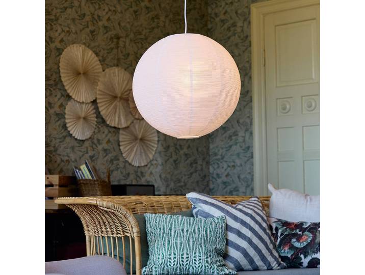 PR Home Hängelampe Haru, dimmbar, weiß / opal, für Wohn- / Esszimmer, Papier / Lunolit / Lunopal, Pendelleuchte