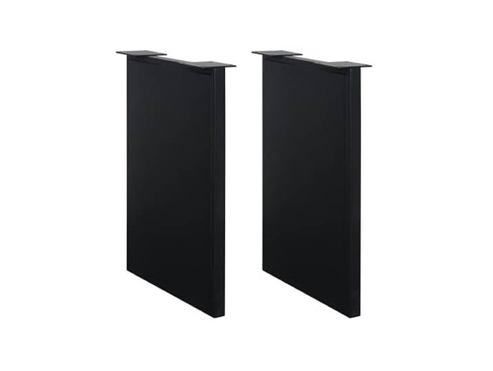 Natural Goods Berlin 2X Tischwange RECHTECK - Tischkufen Metall Schwarz 72 x 55 cm - Tischbeine Esstisch, Kufen pulverbeschichtet, Schreibtischbeine, DIY Tischfuß, Möbelkufen stabil, DIY Tisch Beine