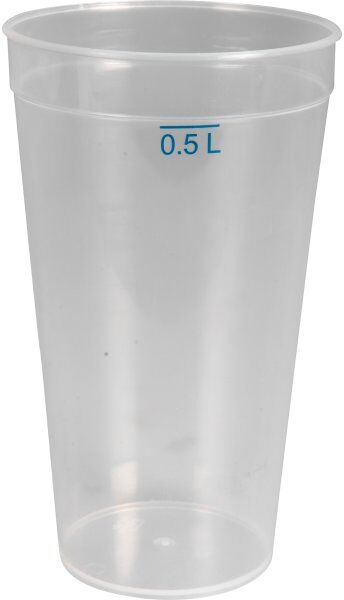 No-Name Plastikglas, Flergangsbrug, Klar 50 Cl, 12 Stk.