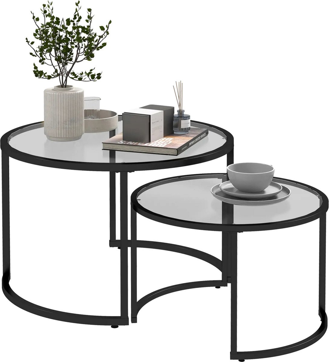 Set van 2 bijzettafels met nested tops