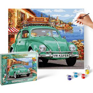 Schipper 609130912 Malen-nach-Zahlen Premium, ab 14 Jahre, Volkswagen Käfer, 40 x 50 cm