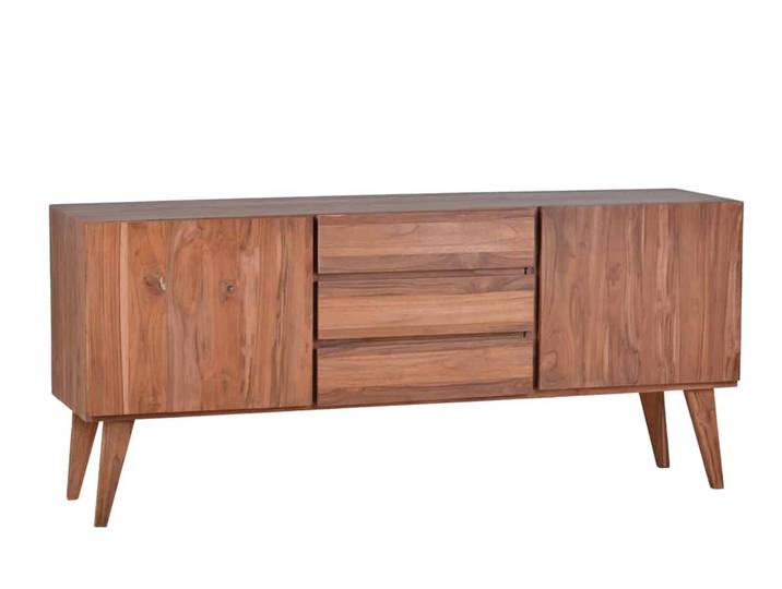 MiaMöbel Sideboard Tamesi Massivholz Teak Modern
