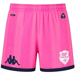 Kappa, Herren, Sporthose, Short Domicile Stade Français 2026/27 (M), Mehrfarbig, Weiss, Pink
