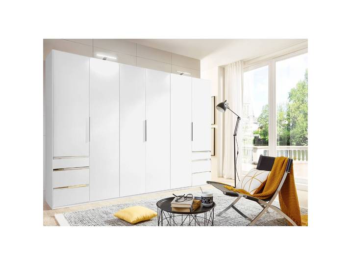 Drehtürenschrank Level 36A 300 x 216cm Weiß/Alpinweiß ohne Spiegeltür/-en