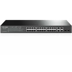 TP-LINK JetStream Rackmount Smart Switch, 26x RJ-45, 2x RJ-45/SFP, 250W PoE+