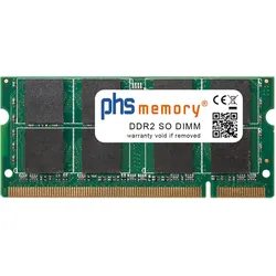 PHS-memory 2GB RAM Speicher für Hyrican M67SU DDR2 SO DIMM (Hyrican M67SU, 1 x 2GB), RAM Modellspezifisch