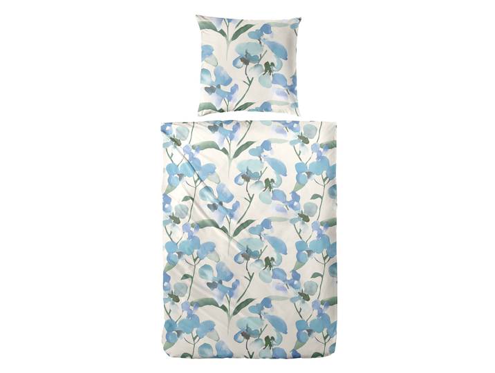 Bettwäsche PRIMERA Renforce-Bettwäsche Orchid , blau, B/L: 135cm x 200cm, 1 Stk., 1 Stk., Renforcé, B/L: 80cm x 80cm, 2, Renforcé, Obermaterial: 100% Baumwolle, Bettwäsche, Bettwäsche