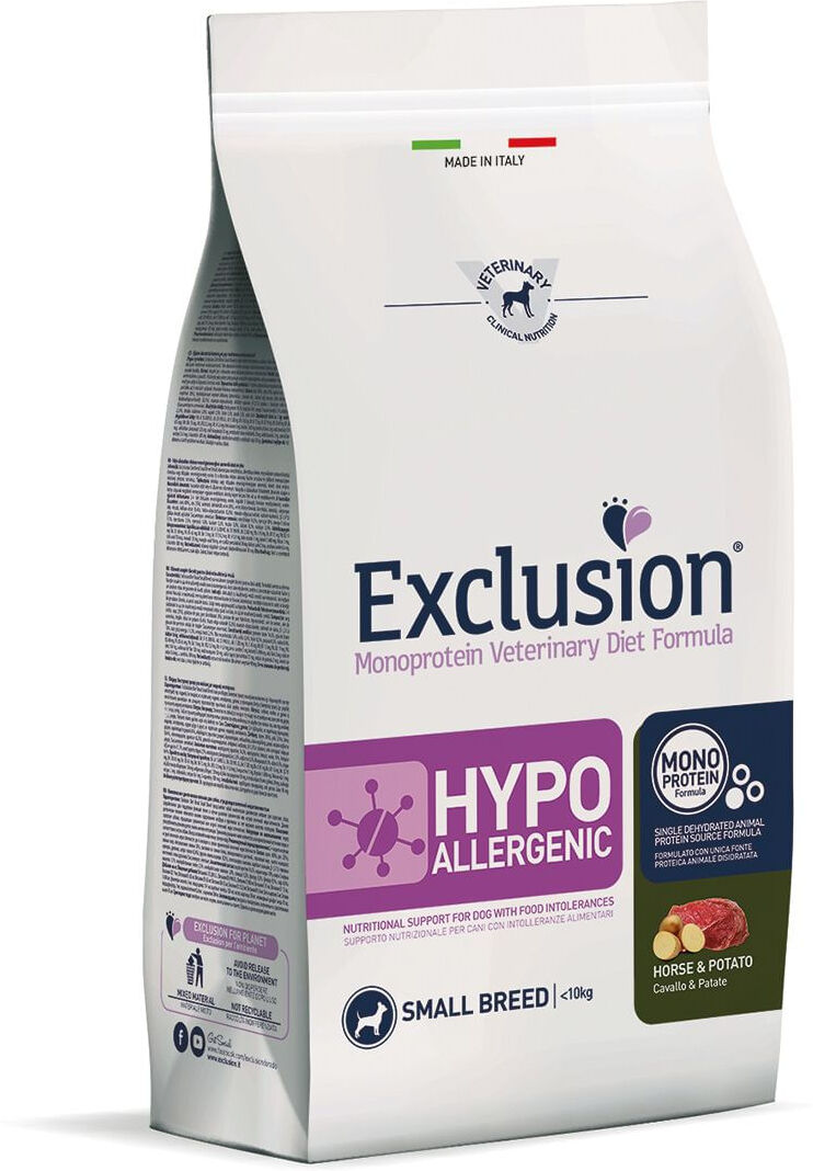 Exclusion Dog Diet Hypoallergenic Small Cavallo e Patate 2KG