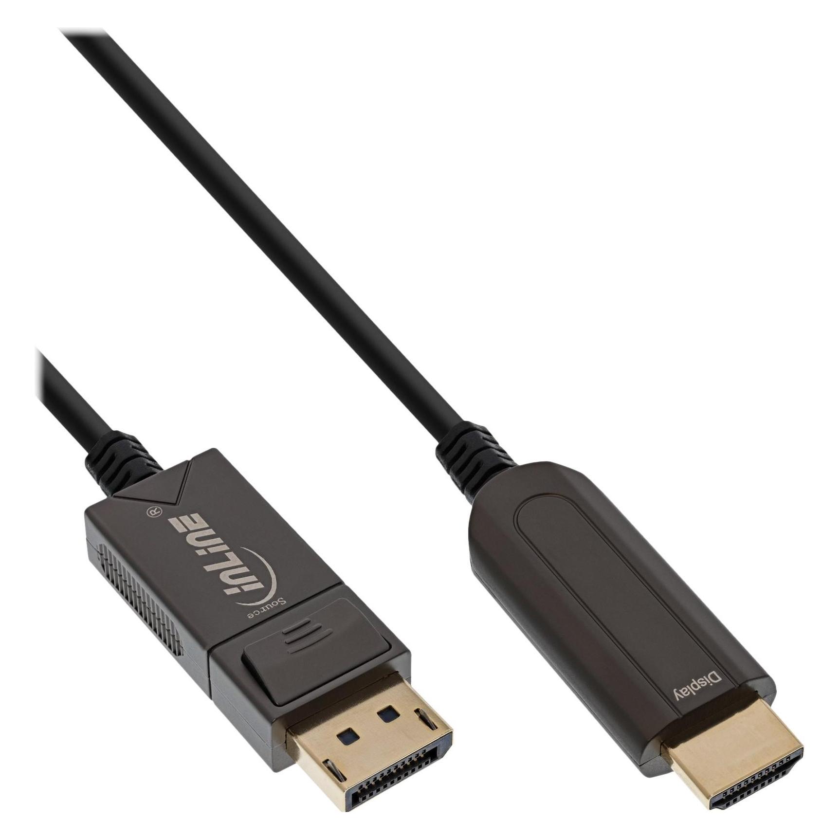 InLine Videokabel DisplayPort männlich bis HDMI männlich (25 m) (17180D)
