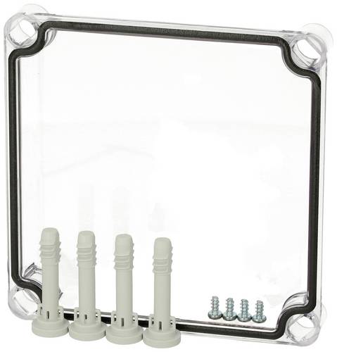 Fibox Cover, PC Transparent 3720147 Universal-Gehäuse 190 x 190 x 30 Polycarbonat Lichtgrau (RAL 7035) 1St.