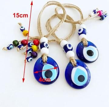 Uplift Treasures Handmade Turkish Evil Eye Wall Hanging Pendant 12