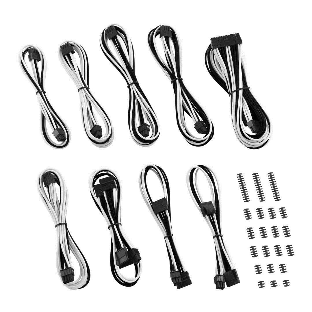 Cablemod Kabelset voor Corsair C-Series AXi, HXi & RM, Zwart en Wit, 0,85 m