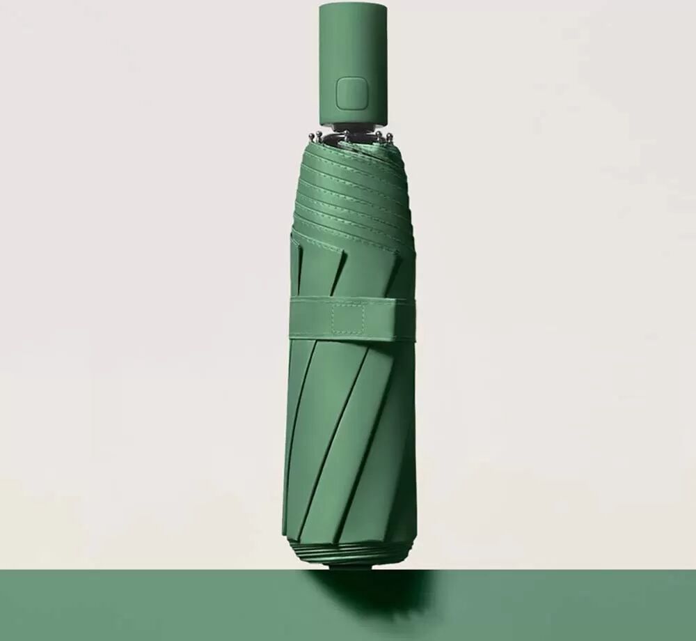 INF Parapluie Entièrement Automatique Anti-Vent à 16 Baleines (8x2) - Protection Solaire et Pluie Vert