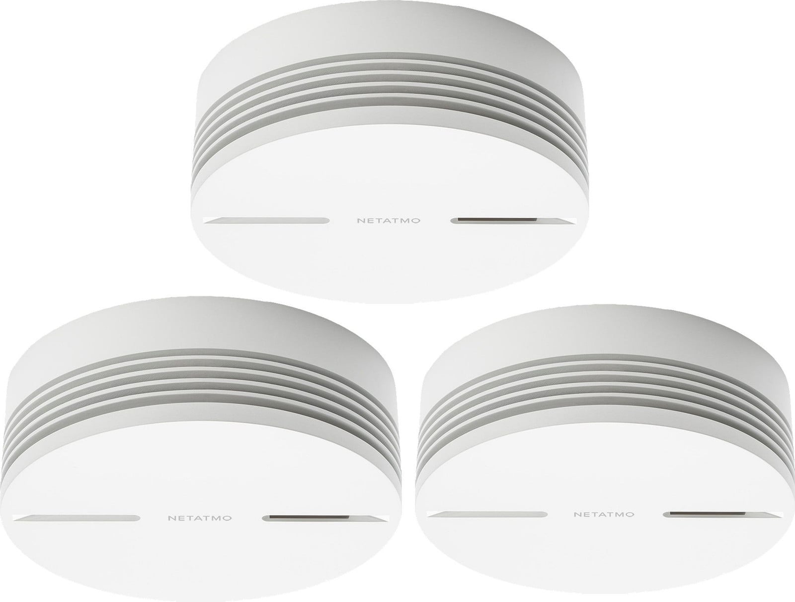 Netatmo Slimme Rookmelder met WiFi - Smart Rookmelder - Werkt met Google Home & Apple HomeKit - 3 Stuks