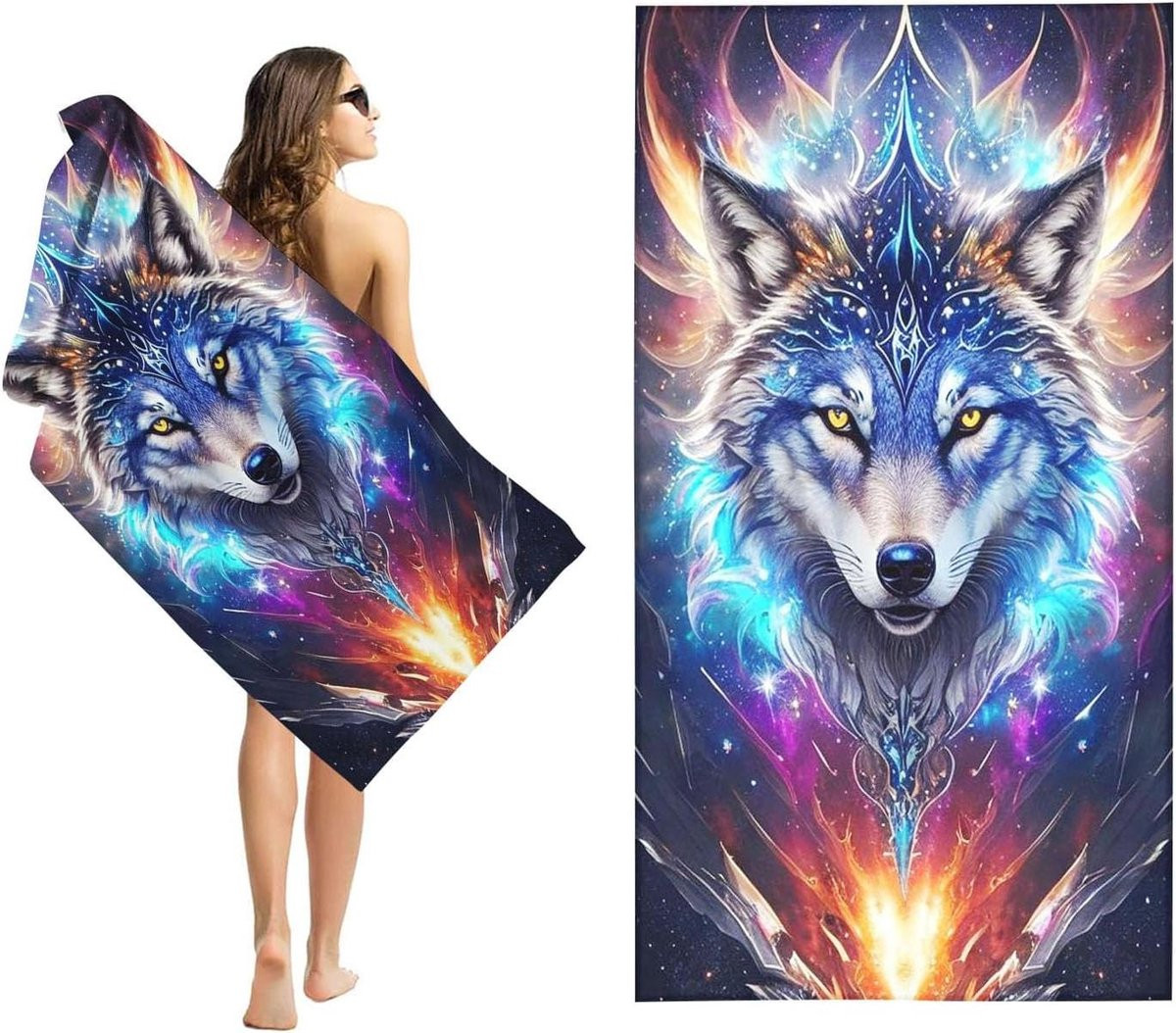 Sneldrogende microvezel strandhanddoek voor volwassenen - 90 x 180 cm