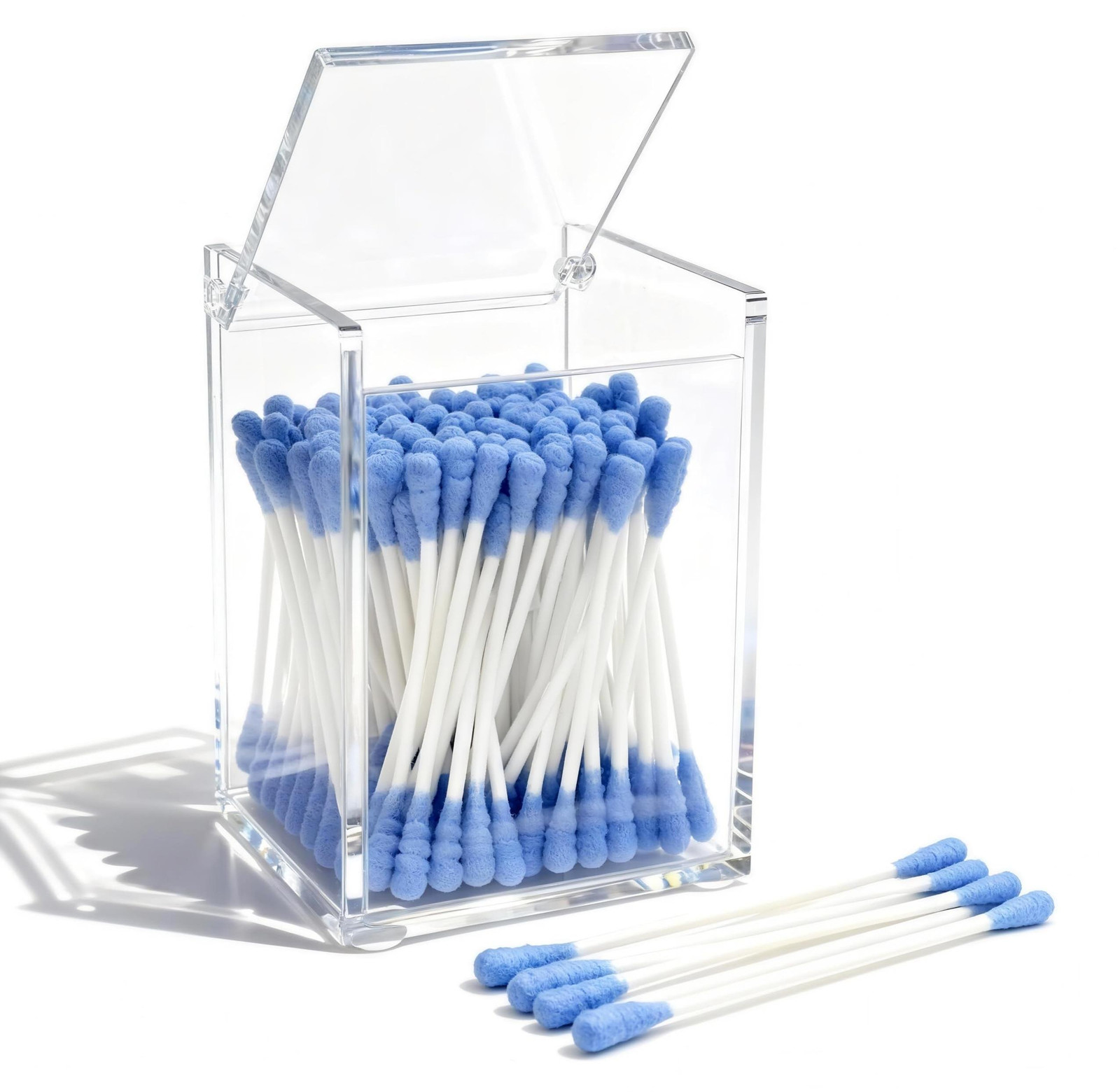 Acryl Q-Tip Houder met Deksel