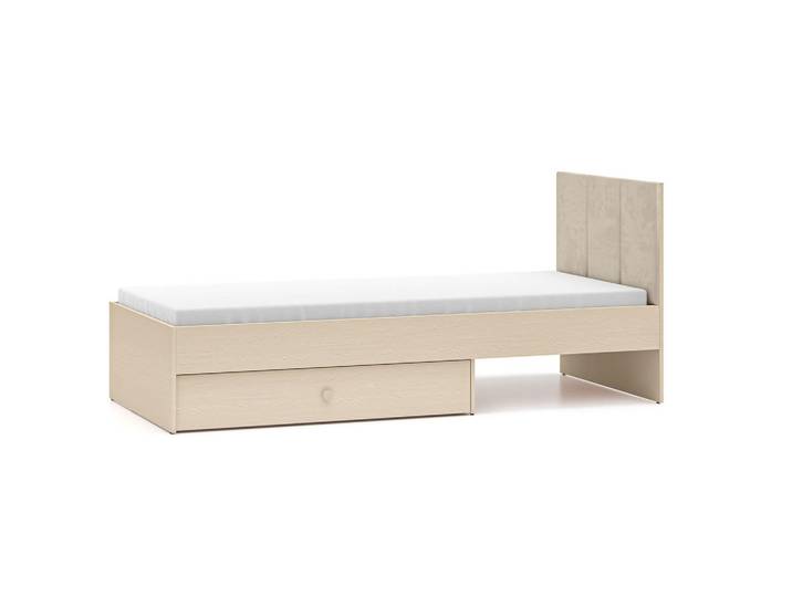 Feldmann-Wohnen Bett Mevel Wüstensand 94 / 207 / 90cm, Grau, 90x200 cm, Schlafzimmer, Betten