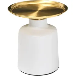 BEISTELLTISCH Metall Weiß/Gold Dove