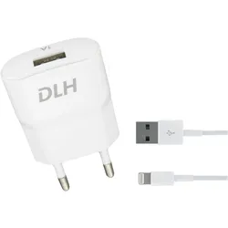 DLH 5W 1 USB Charger Lightning Iphone (5 W, 1 Port), USB Ladegerät, Weiss