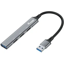Equip USB-Hub 4-Port 2.0 ->1x3.0.3x2.0 0.15m o.Netzteil gr - Hub