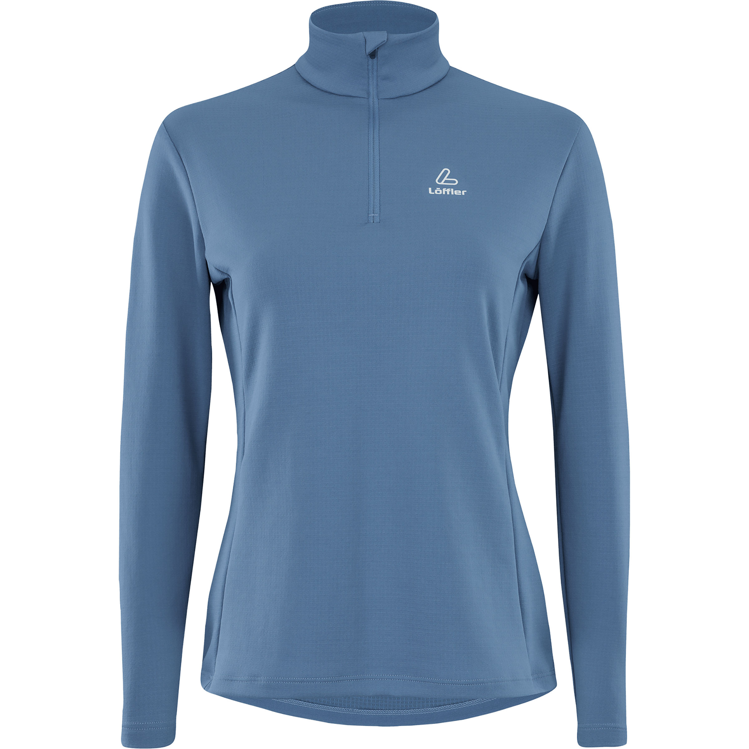 Löffler Uni Tech-Merino Damen Longsleeves Merino blau Größe L Langlauf Klassik | Langlauf Skating | Skifahren Schnell trocknend Merinowolle