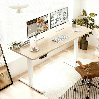 "55""×24"" Electric Standing Desk Height Adjustable Desk for Home and Office Computer Table Gaming Desk Modern Lift-up Desk"