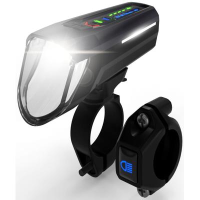Fahrrad-Frontlicht FISCHER FAHRRAD "LED-Akku Frontlicht 100 Lux Fernlicht", schwarz, Fahrradlampen