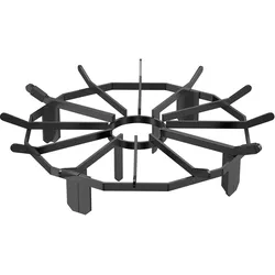 VEVOR Holzrost, 68,6 cm (27 Zoll) robustes Rad-Feuerrost mit 6 Stützbeinen, massiven pulverbeschichteten Stahlstangen, Holzscheit-Brennholz-Halterung für Holzofen und Camping-Feuerstelle im Freien