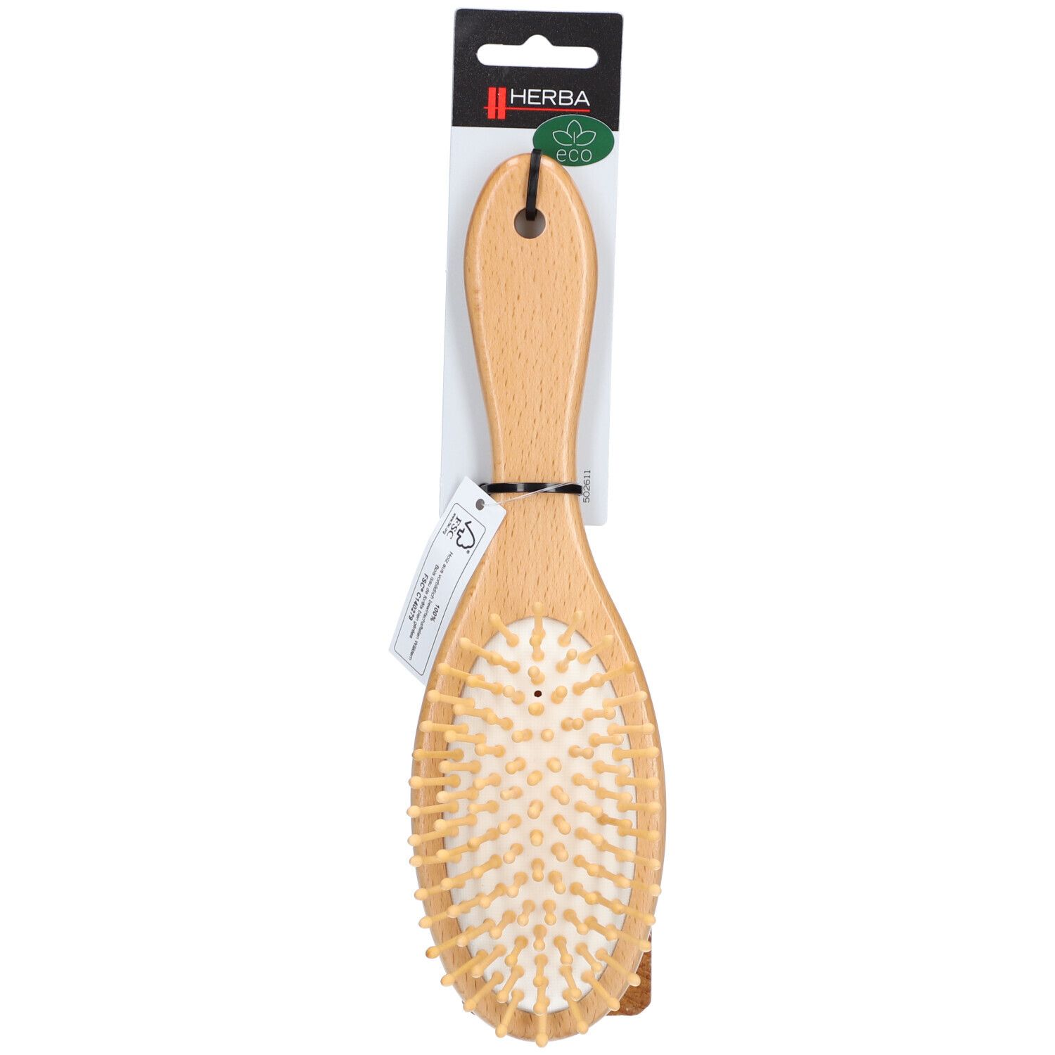 Herba Haarbürste m Holzstift oval Buchenholz FSC 1 St Bürste