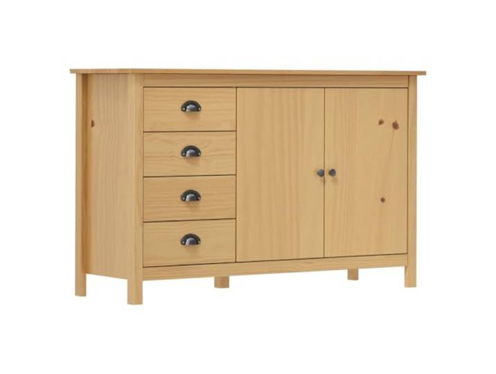 vidaXL Sideboard Hill Honigbraun 130x40x80 cm Massivholz Kiefer